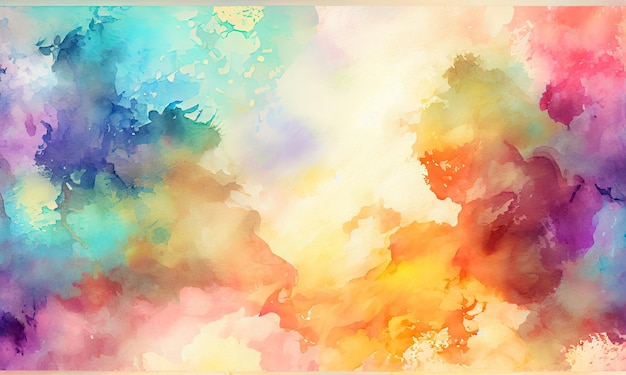 AI générative de fond fantastique multicolore aquarelle