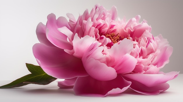 AI générative Gros plan de parterres fleuris de fleurs de pivoine fond texturé floral