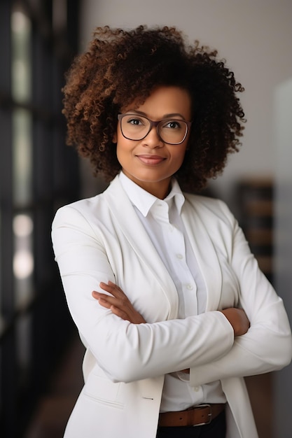 AI générative Jolie jeune femme exprime des émotions positives