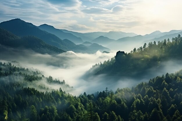 Ai générative de paysage de montagne majestueux