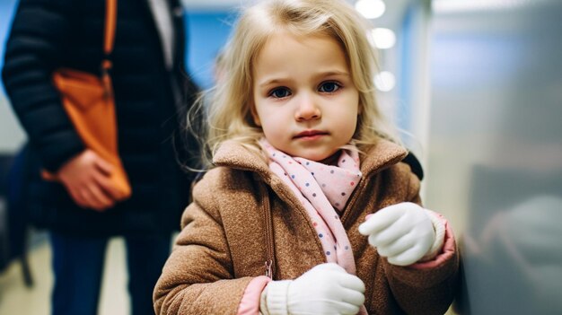 AI générative un petit enfant avec un doigt fracturé lors de la visite d'un médecin