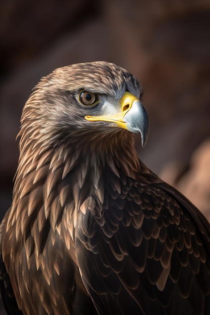 AI Generative Regard perçant d'un aigle