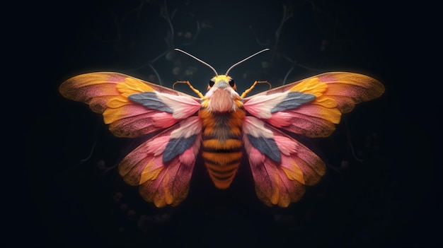 Ai générative de Rosy Maple Moth