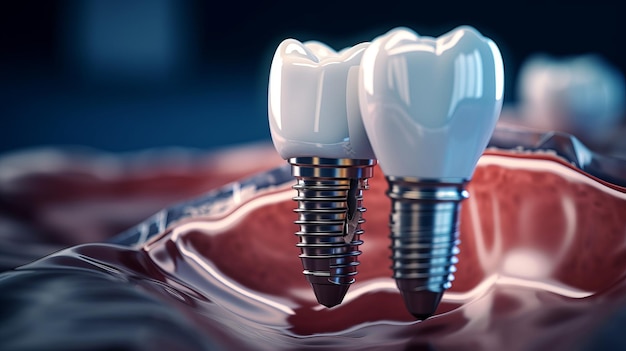 Photo ai générative technologique d'implant dentaire