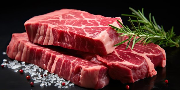 AI Généré AI Génératif Asiatique chinois japonais coréen steak de boeuf en tranches bbq wagyu