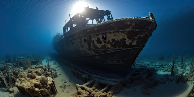 AI généré AI génératif sous l'eau mer océan plongée aventures de plongée sous-marine explorer