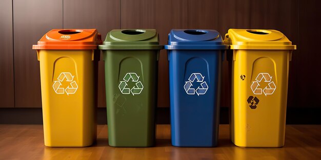 AI Généré AI Generative Eco écologie recyclage des ordures poubelle déchets sans plastique Nature care vibe Graphic Art