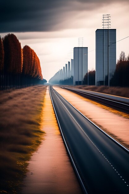 Ai généré par la route routière