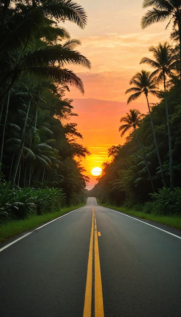 Ai généré Voyage sur la route vide