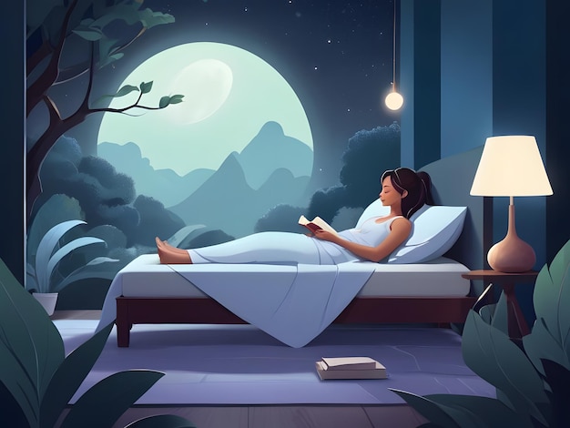 Photo l'ai de mindful sleep oasis a généré une illustration pour la journée mondiale du sommeil