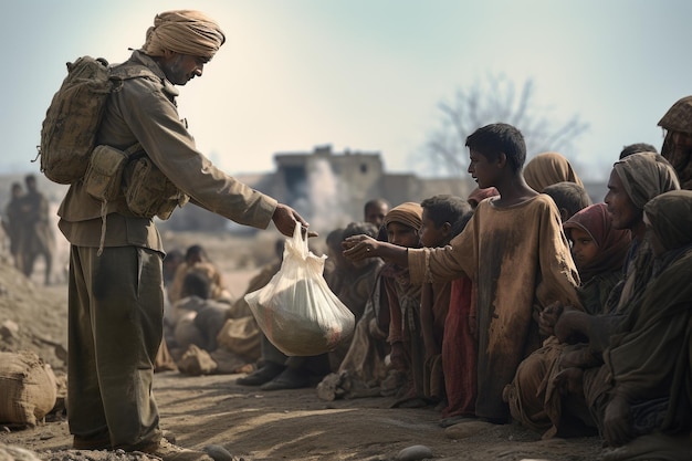 L'aide humanitaire représentant la compassion et le soutien mondiaux