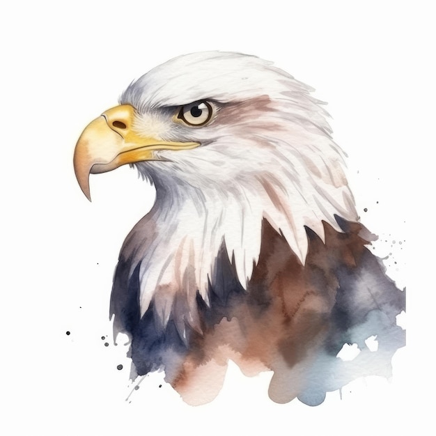 Aigle aquarelle Illustration AI GenerativexA