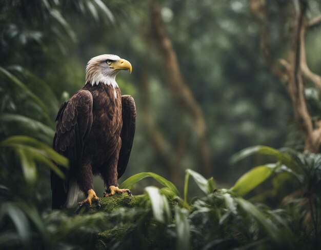 Un aigle dans la jungle