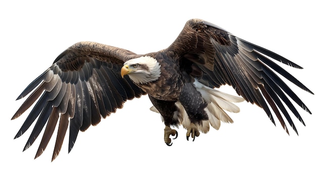 Photo l'aigle majestueux en vol capturé en gros plan