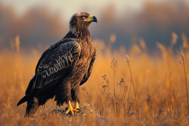 Photo l'aigle des steppes