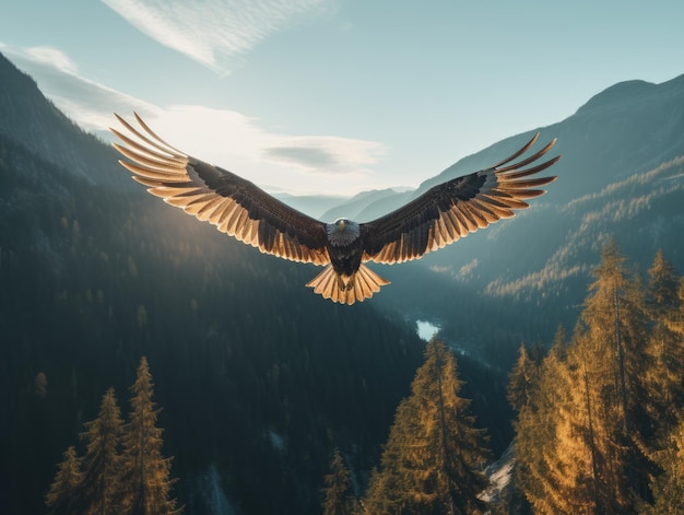 L'aigle à tête blanche américain dans la nature