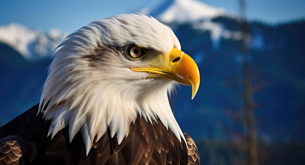 Photo l'aigle à tête blanche américain dans la nature