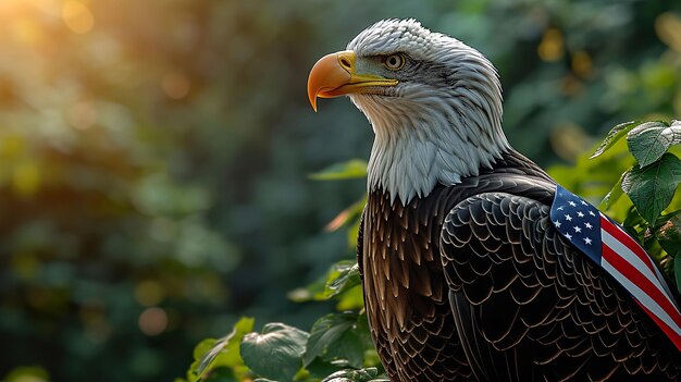 L'aigle à tête blanche nord-américain est un papier peint en HD 8K.