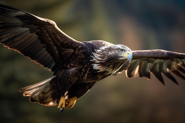 Un aigle en vol libre