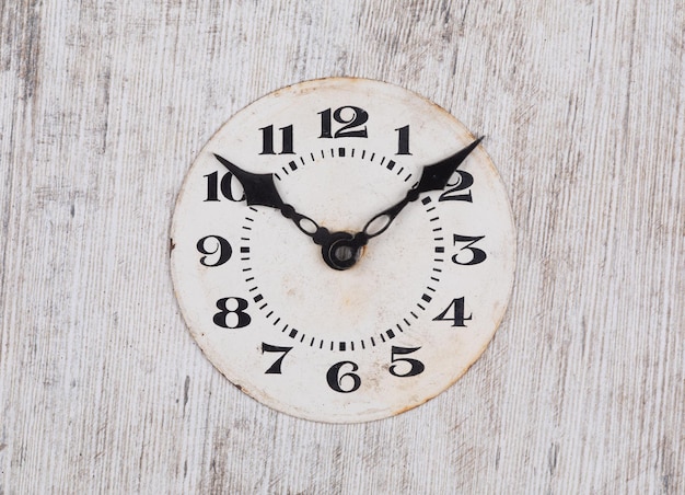 aiguilles d'horloge noires sur un cadran blanc