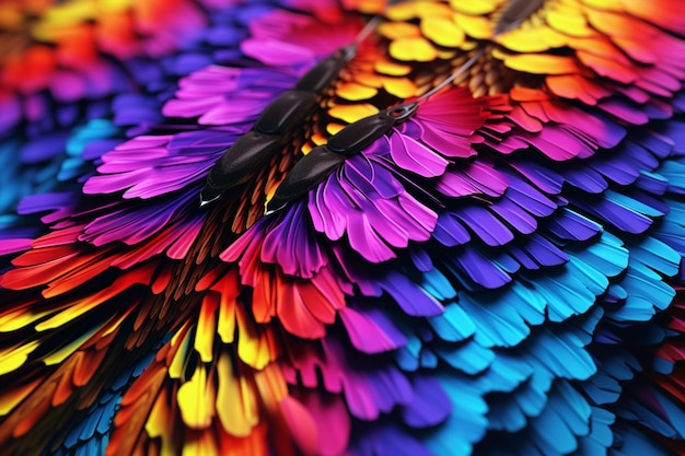 Des ailes de papillon en couleurs vives