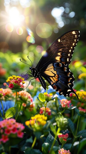 Des ailes de papillon enchanteuses et vibrantes
