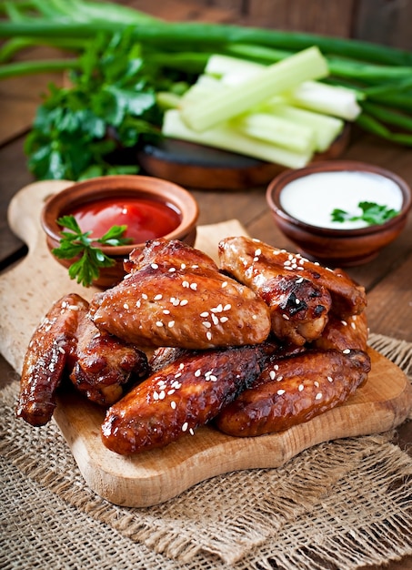 Ailes de poulet au four avec sauce teriyaki