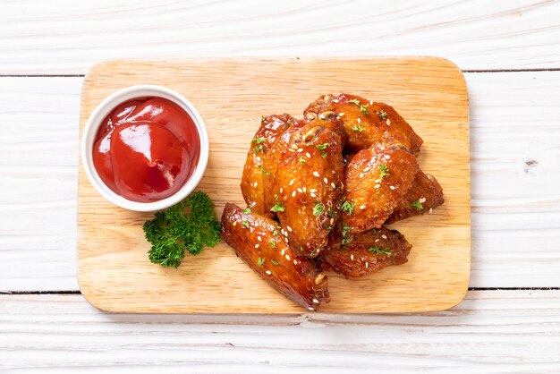 ailes de poulet barbecue au sésame blanc