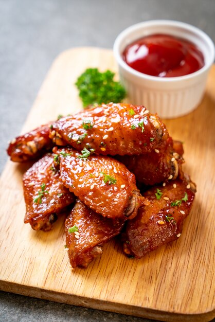 ailes de poulet barbecue au sésame blanc