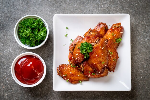 ailes de poulet barbecue au sésame blanc