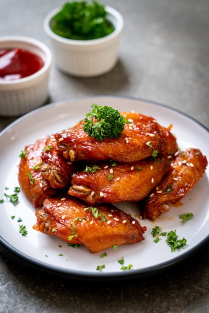 ailes de poulet barbecue au sésame blanc