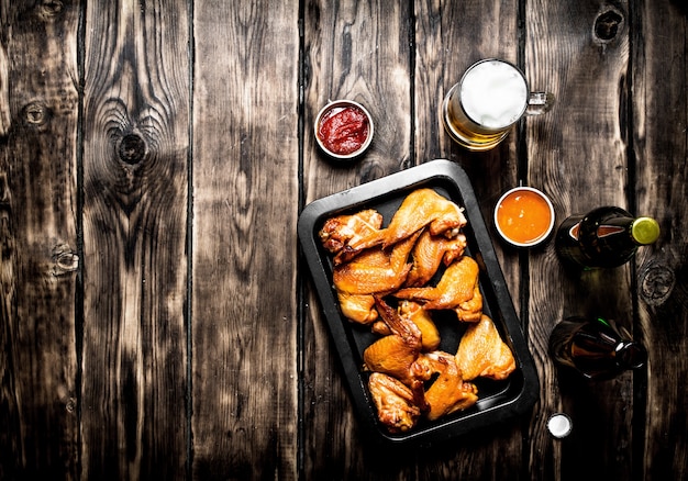 Ailes de poulet fumées à la bière