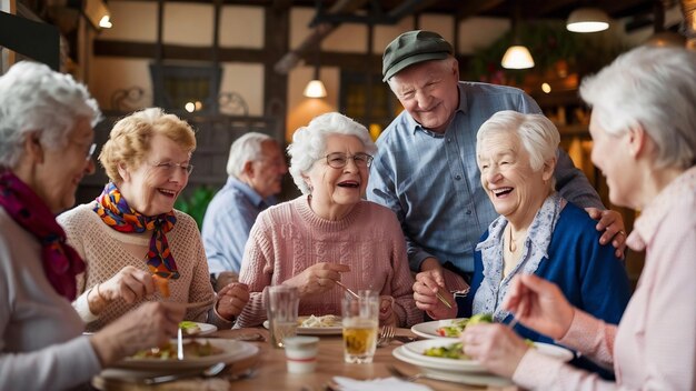 Les aînés au restaurant