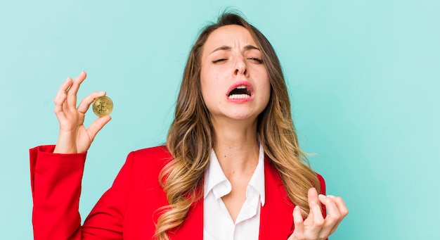 L'air désespéré, frustré et stressé