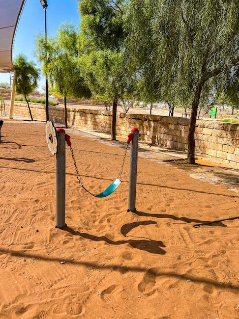 Photo l'aire de jeux pour enfants du parc public de riyadh