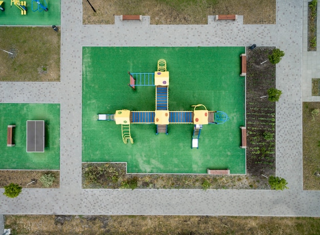 aire de jeux pour enfants, vue d'en haut