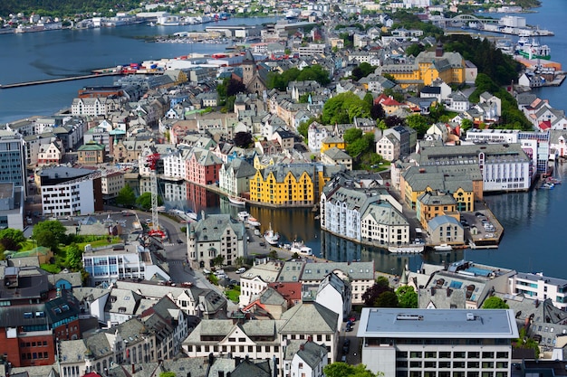 Aksla à la ville d'Alesund, Norvège