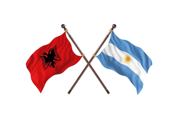 L'Albanie contre l'Argentine deux drapeaux