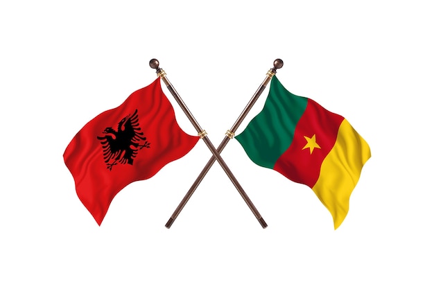 L'Albanie contre le Cameroun deux drapeaux