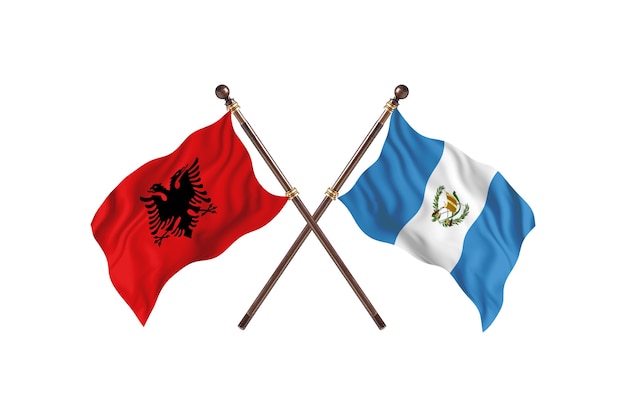 L'Albanie contre le Guatemala deux drapeaux