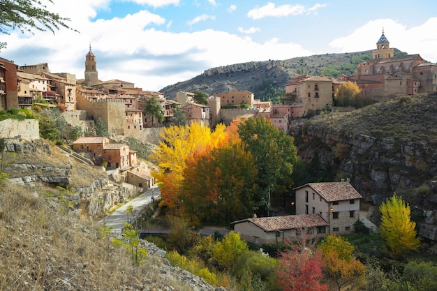 Albarracin Aragon Espagne Vue aérienne de la ville médiévale d'Albarracin