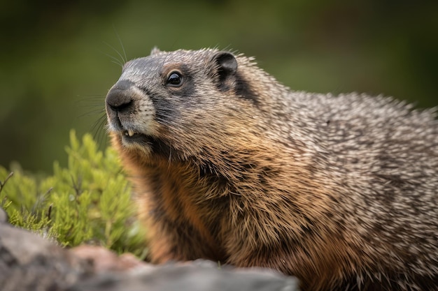 En Alberta Canada il y a une marmotte des Rocheuses