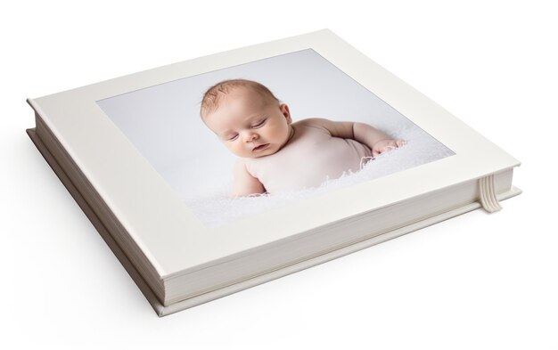 L'album de mémoire de Toddler Keepsake sur un fond blanc