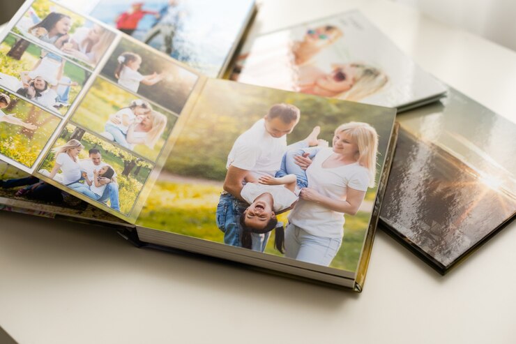 Album photo avec photos de voyage