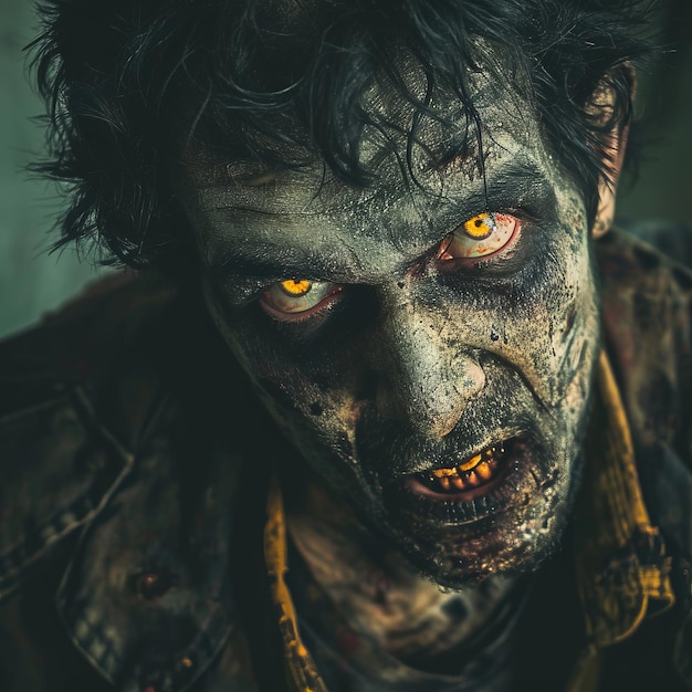 Un album photo visuel de monstres zombies plein d'ondes d'horreur et de moments d'apocalypse