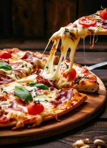Photo album photo visuel de pizza plein de moments délicieux et délicieux pour les amateurs de pizza
