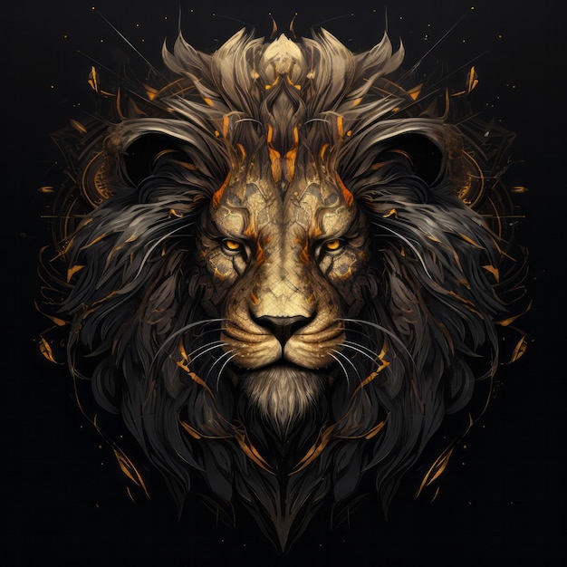 Album visuel Lion avec de nombreuses photos attrayantes dans différents styles artistiques