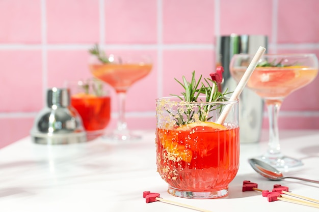 Alcool de cocktail de pamplemousse ou boisson non alcoolisée pour la fête