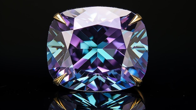 Alexandrite avec anneau d'or