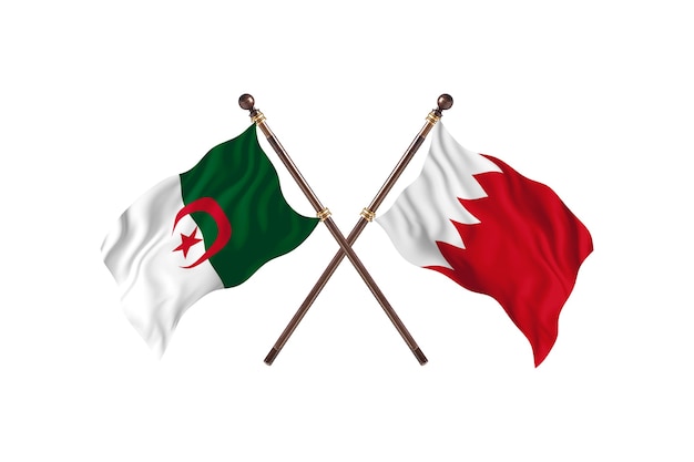 Algérie contre Bahreïn deux drapeaux